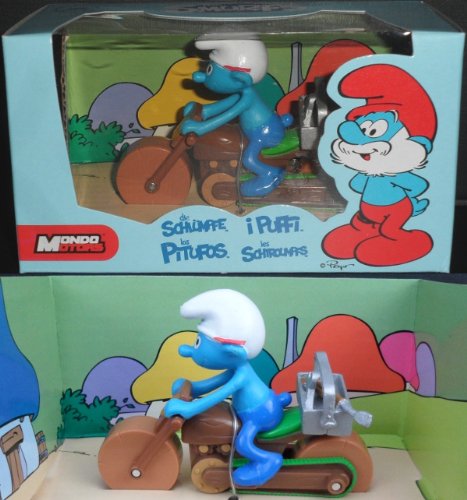 Los Pitufos Moto + Figura Pitufo Genio