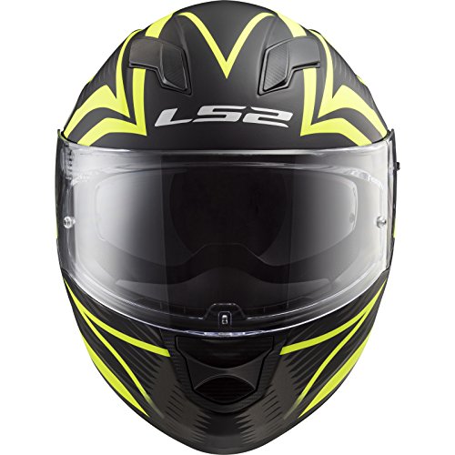 LS2 Casco de moto STREAM EVO JINK MAT Negro Amarillo, Negro/Amarillo, S