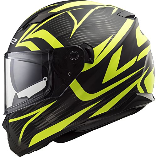 LS2 Casco de moto STREAM EVO JINK MAT Negro Amarillo, Negro/Amarillo, S