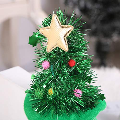 Lurrose Diademas de Árbol de Navidad con Campana Banda de Cabeza Accesorios Disfraz de Navidad Sombrero de Navidad