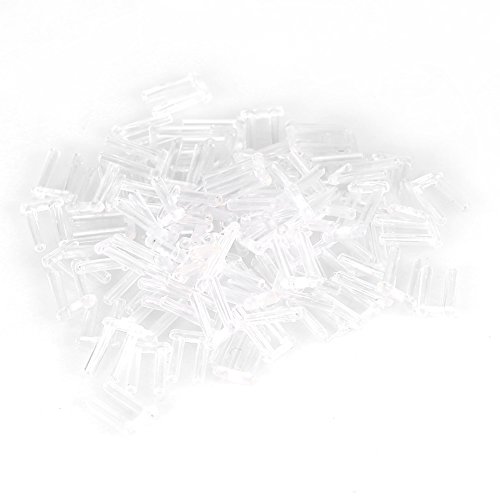 Mangas de montura sin montura, fundas de compresión de plástico transparente para gafas sin montura, accesorios de fijación, herramientas, 3 tipos, 100 piezas(1.5 * 0.8 * 7.0mm)