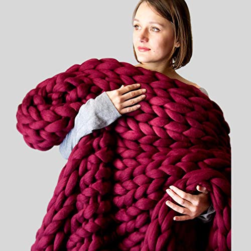 Manta de lana islandesa tejida de alambre rugoso 80 x 80 cm modelo primavera/otoño para mascotas de niños