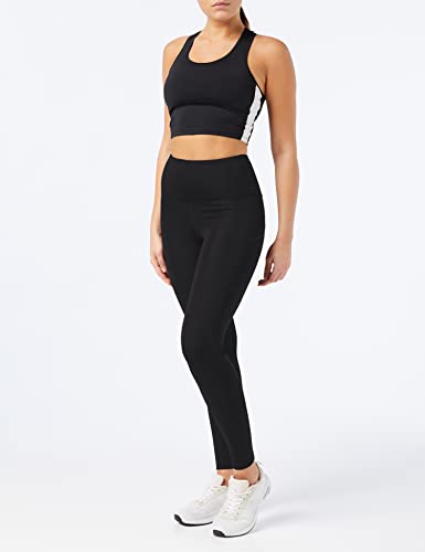 Marca Amazon - AURIQUE Mallas para Correr con Tiro Alto Mujer, Negro (Black), 36, Label:XS