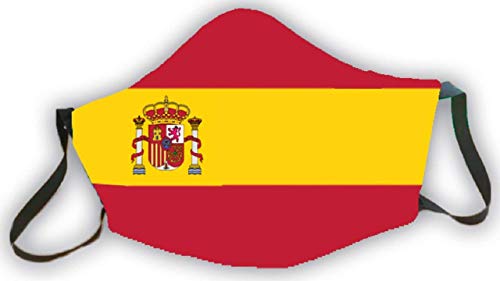 Mascarilla protectora reutilizable bandera de España y escudo 3 capas