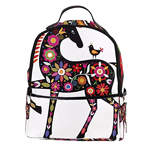 Mini bolso de la mochila para las mujeres bolso de playa popular caballo de la flor para el trabajo, la escuela, al aire libre