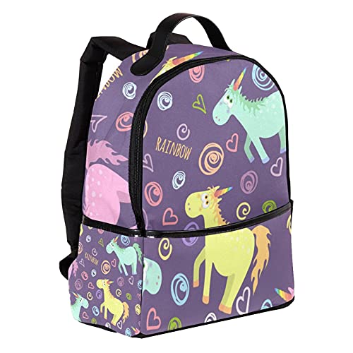 Mini bolso de la mochila para las mujeres bolso de viaje de cuero catrtoon caballos para el trabajo, la escuela, al aire libre