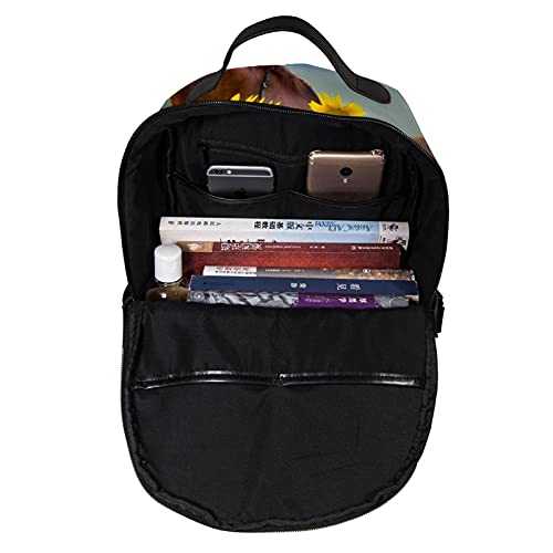 Mini mochila portátil bolsa para mujer cuero viaje bolsa caballo para trabajo, escuela, al aire libre