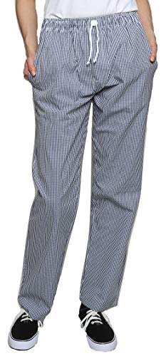 Mirabella Health & Beauty Pantalón de Cocinero Unisex Thyme Cuadritos Marino L