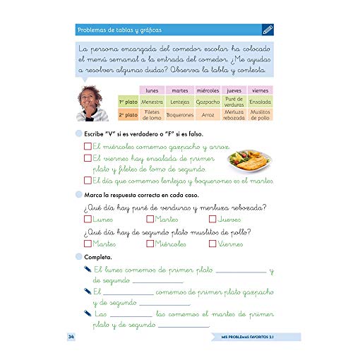 Mis problemas favoritos 2.1 / Editorial GEU / 2º Primaria / Mejora la resolución de problemas / Recomendado como repaso / Con actividades sencillas