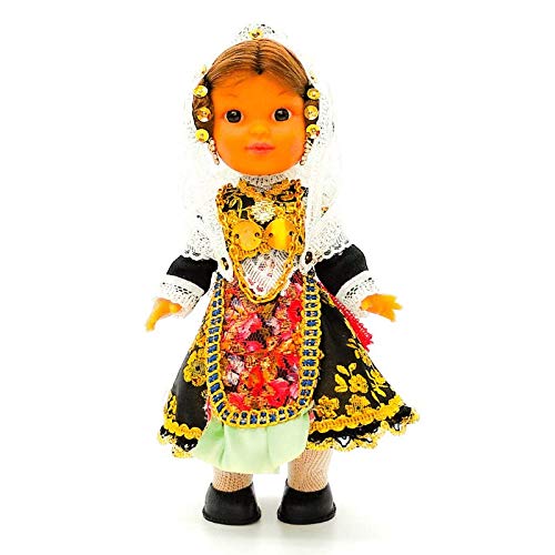 Muñeca colección Regional 25 cm. Vestido típico Salmantina Charra Salamanca, Fabricada en España por Folk Artesanía Muñecas