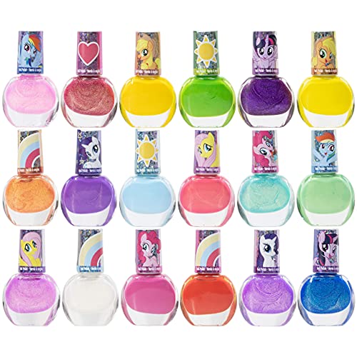 My Little Pony - Townley Girl Juego de esmalte de uñas Peel Off con colores brillantes y opacos para niñas de 3 años o más, perfecto para fiestas, fiestas de pijamas y cambios de imagen