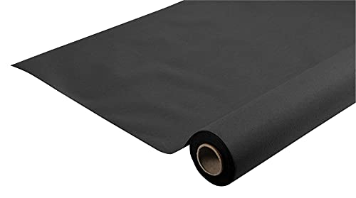 Nappe Attitude Pro Mantel – Ref R581521I – Mantel desechable en Rollo de 15 m de Largo x 1,20 m de Ancho – Color Negro – No Tejido Airlaid, Material Efecto Textil con una caída Cerca del Tejido