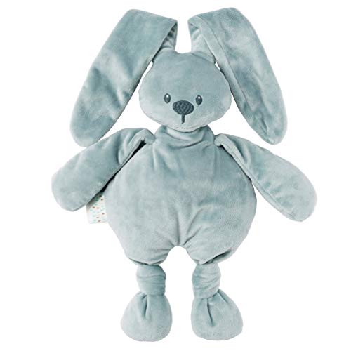 Nattou Lapidou Conejo de peluche , Compañero desde el nacimiento, 36 cm, Verde-gris