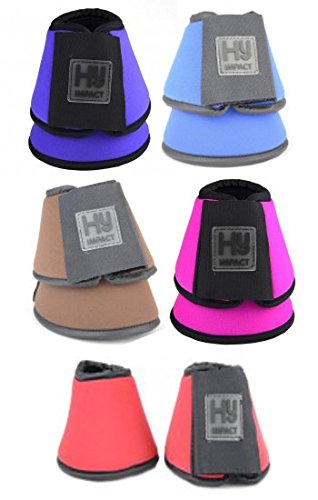 Neopreno HyIMPACT sobre alcance - Durable botas para caballos y ponis - Ideal para uso diario o competencia - disponible en una gama de colores y tamaños - vendido en pares Blanco blanco Talla:mediano