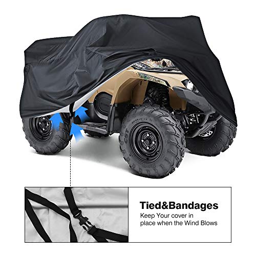Neverland - Funda Protectora para Moto Quad ATV Exterior Anti UV XXXL, Color Negro