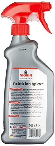 Nigrin 74183 Impermeabilizante para el Capó de Coche, 500 ml