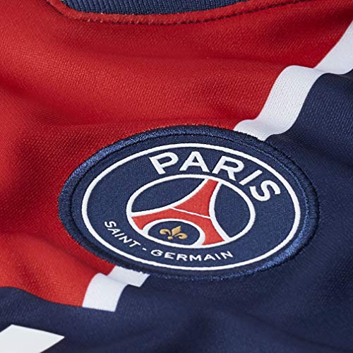 NIKE Paris Saint-Germain Temporada 2020/21-PSG Y NK BRT STAD JSY SS HMCD4508-411 Camiseta Primera Equipación, Niño, Midnight Navy/White Full Sponsor, XS