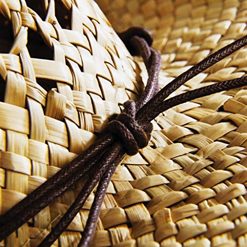 noTrash2003 Sombrero de vaquero hecho a mano, sombrero de paja de verano, sombrero del oeste en talla única con banda para el sudor y banda de cuero
