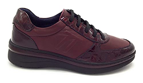 Notton 3216 Zapato Confort Cordones Burdeos - 37