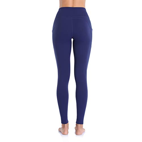 Occffy Cintura Alta Pantalón Deportivo de Mujer Leggings Mallas para Running Training Fitness Estiramiento Yoga y Pilates DS166 (Azul Profundo, M)