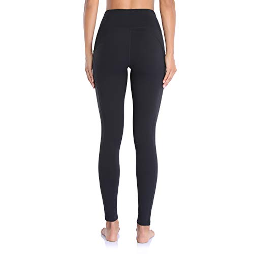 Occffy Cintura Alta Pantalón Deportivo de Mujer Leggings Mallas para Running Training Fitness Estiramiento Yoga y Pilates DS166 (Negro, XXL)