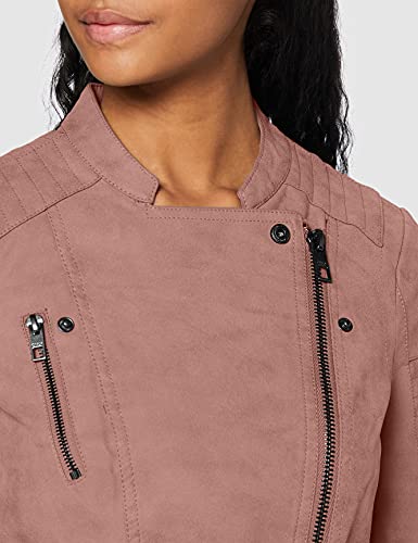 Only onlAVA FAUX LEATHER BIKER OTW NOOS - Chaqueta para mujer, Rosa (Ash Rose Ash Rose), 42