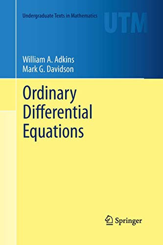 Ordinary Differential Equations (Undergraduate Texts in Mathematics)