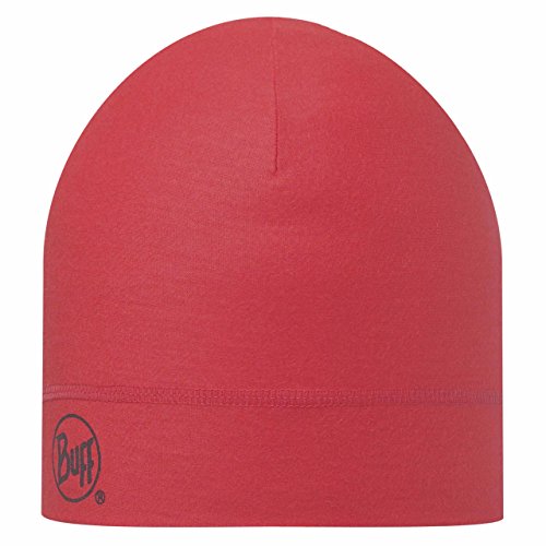 Original Buff Solid Fiery Red - Coolmax 1 Layer Hat Unisex, Color Rojo
