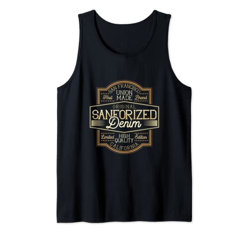 Original Sanforized Denim Camiseta sin Mangas