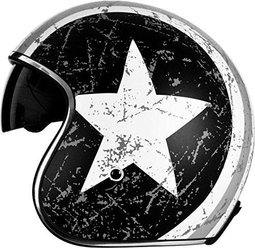Origine Helmets Sprint Rebel Star Grey - Casco Abierta, Blanco/Gris, L (59-60 cm)