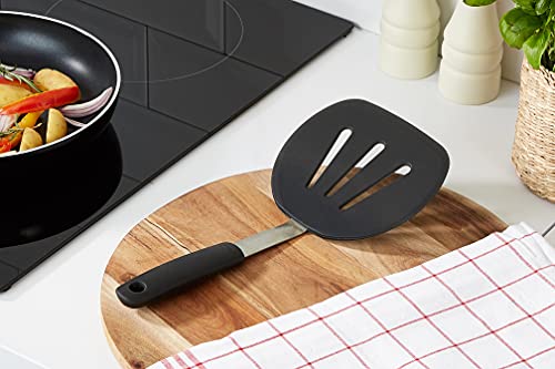 OXO Good Grips - Espátula flexible de silicona especial tortitas, color negro