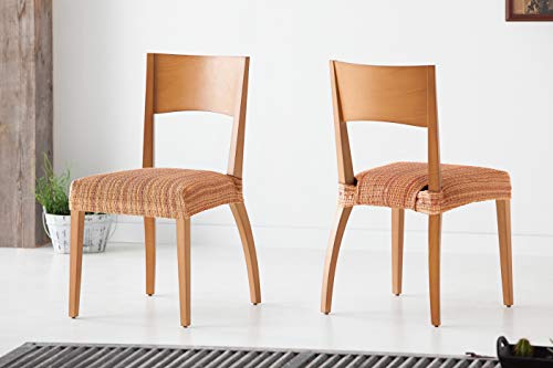 Pack de 2 Fundas de Asiento para silla modelo MEJICO, color DORÉ, medida 40-50 cm ancho.