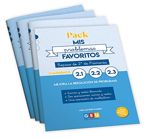 Pack Mis Problemas Favoritos: Repaso 2º PRIMARIA. Mejora la resolución de problemas de matemáticas (Niños de 7 a 8 años)