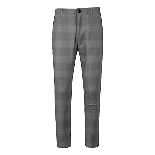 Pantalones a Cuadros Hombre Traje Pantalón De Traje Peto Vaquero Hombre Pantalones Verano Ropa De Trabajo para Hombrechinos Gris Hombre