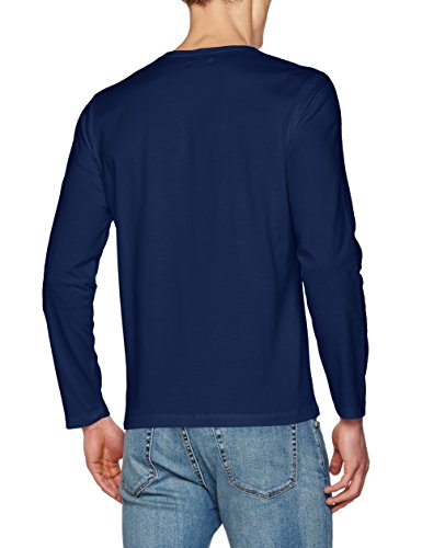 Pepe Jeans Eggo Long Camiseta de Manga Larga, Azul (Navy 595), L para Hombre