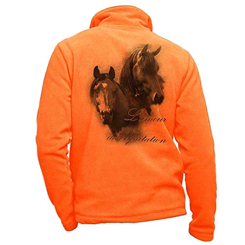 Pets-easy - Chaqueta polar para equitación, color naranja