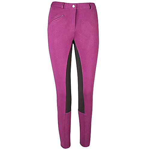 Pfiff 101197 - Pantalones de equitación para mujer, color Morado (Fuchsia Brown), talla 38