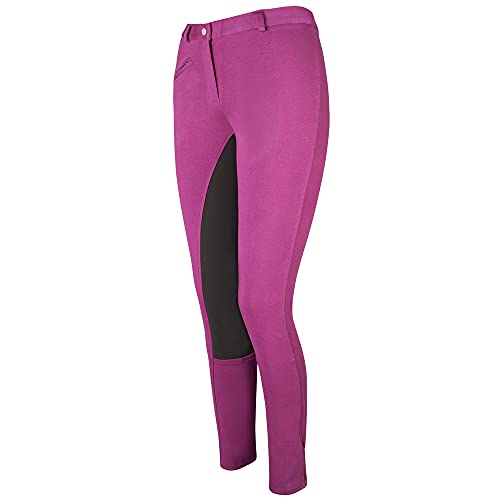 Pfiff 101197 - Pantalones de equitación para mujer, color Morado (Fuchsia Brown), talla 38