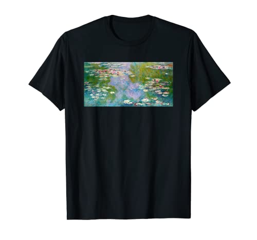 Pintura impresionista famosa del arte moderno de los lirios del agua Camiseta