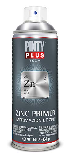 PINTYPLUS TECH 737 Spray Imprimacion Zinc 520cc Plata Z169, Non Concerné, 404 g (Paquete de 1)