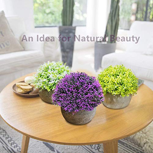 Plantas Artificiales Apariencia Realista Plantas Artificiales Decorativas En Maceta para Decoración del Hogar u Oficina Plantas Artificiales Exterior- 4 Pcs