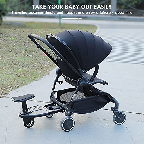 Plataforma para cochecito de bebé, universal, para niños de 3 a 7 años de edad, asiento desmontable, pedal auxiliar, carga máxima de 25 kg, para silla de paseo
