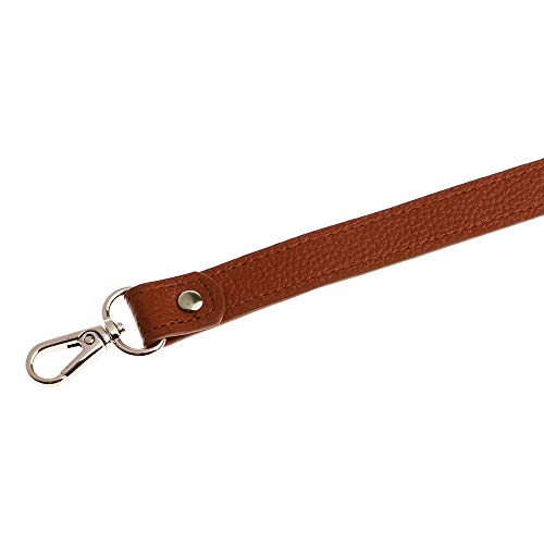 POFET 110-130cm ajustable de cuero genuino bolsos bolso de hombro correa de reemplazo de la manija accesorios de la bolsa - marrón