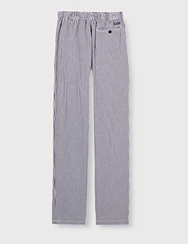 Portwest Pantalon de Chef Bromley, Longitud Alta, Color: Cuadritos Azul/Blanco, Talla: M, C079CHTM