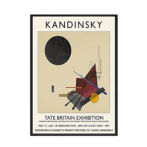 Póster de patrón geométrico retro nórdico abstracto Kandinsky lienzo pintura pared arte impresiones hogar pintura sin marco A1 20x30cm