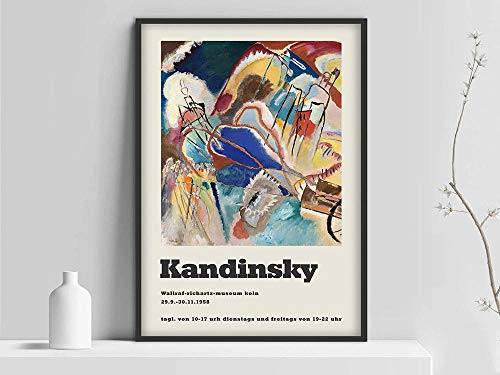 Póster de Wassily Kandinsky, impresión artística de Kandinsky, arte abstracto, exposición de arte de pared, lienzo sin marco familiar, pintura T 20x30cm