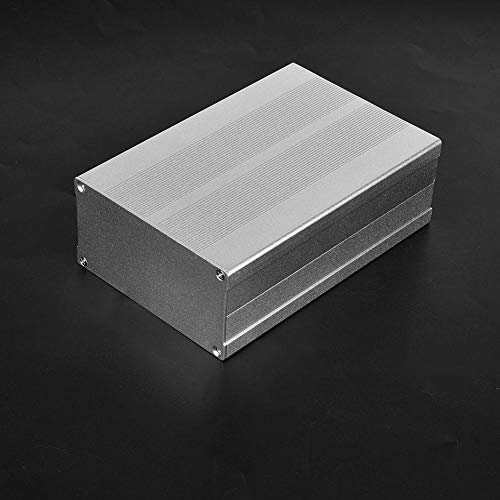 Proyecto Electrónico Caso Aleación Aluminio Placa Circuito Impreso Cableado Decodificador Caja Aluminio Concha Arena Plata 55x106x160 mm