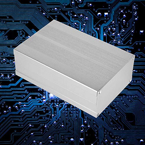 Proyecto Electrónico Caso Aleación Aluminio Placa Circuito Impreso Cableado Decodificador Caja Aluminio Concha Arena Plata 55x106x160 mm
