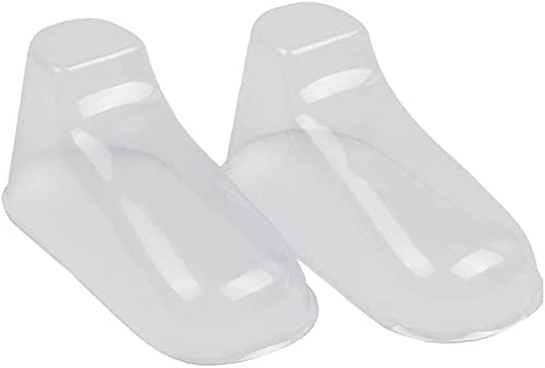 Pulabo - 10 pares de pies de plástico transparente, zapatos de bebé, calcetines, etc. Exclusivo horma para bebé, duradero, útil y práctico, diseño práctico y largo