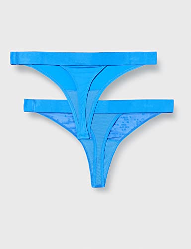PUMA Cordón de Malla Tangas, Azul, S para Mujer